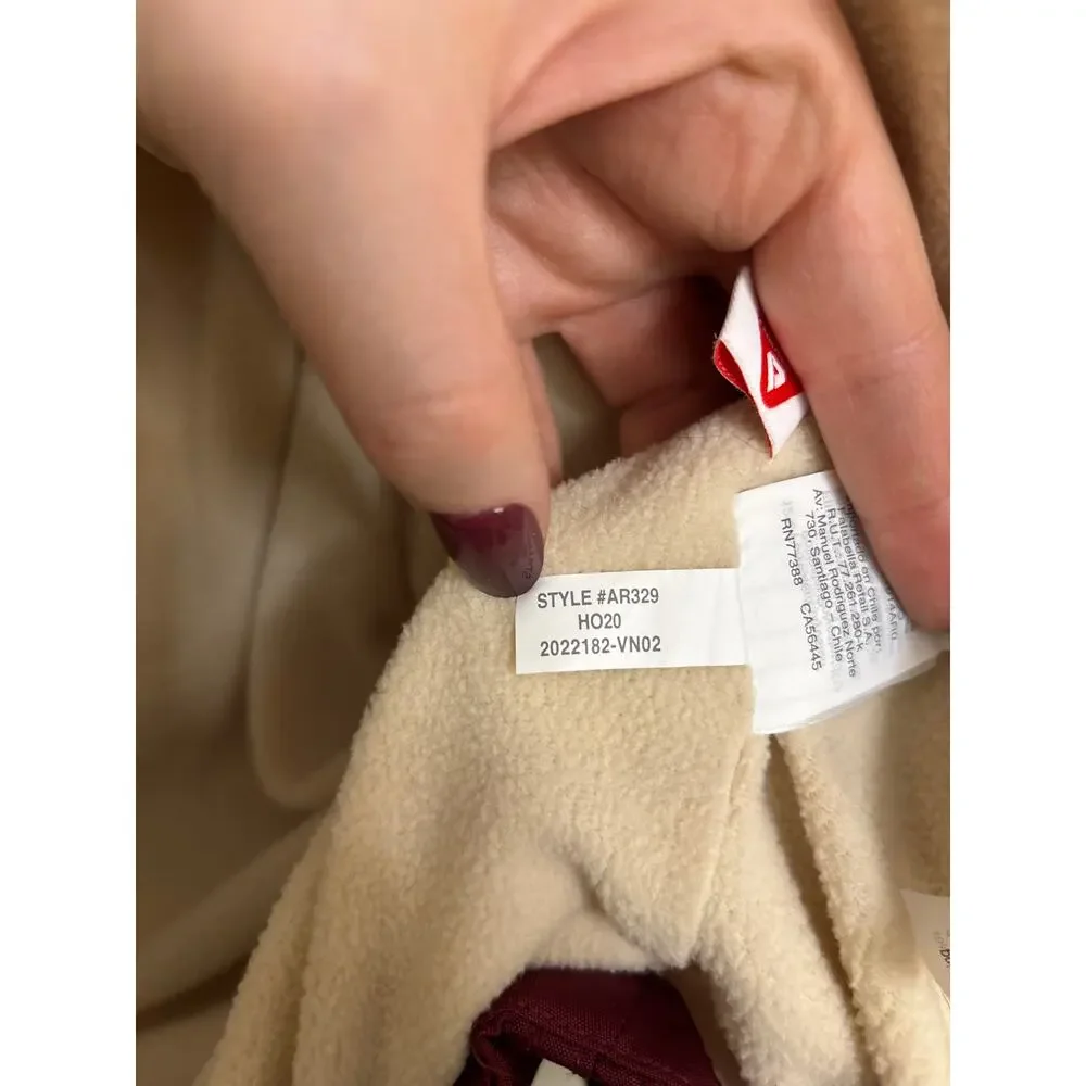 J. Crew Parka Girls 14 Maroon Red PrimaLoft Fishtail Hooded Sherpa Lined Jacket